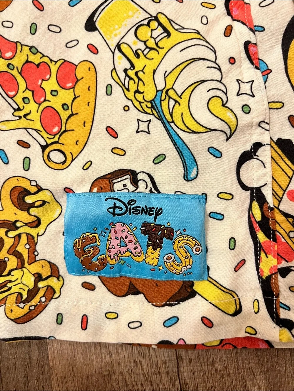 Disney Parks Disney Eats Snack Food Woven Button Up Shirt XL 2024